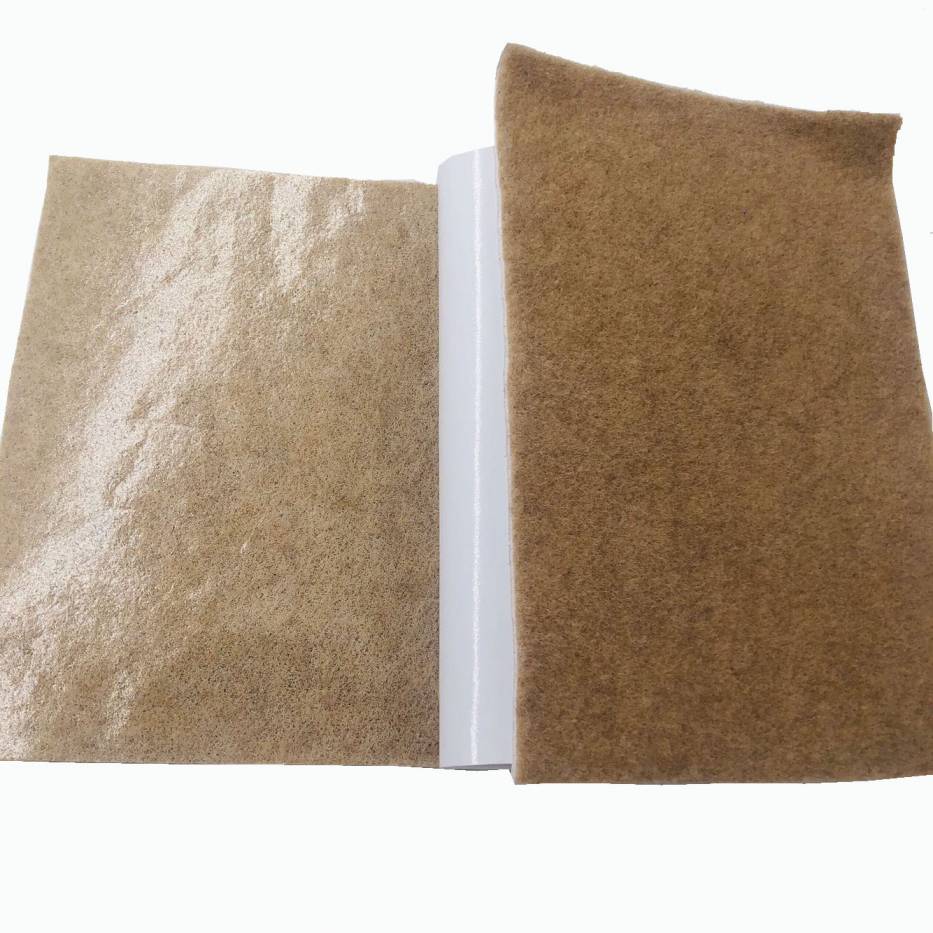 single-faced brushed carpet  self adhesive felt Brown color