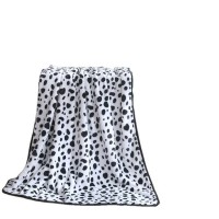 High Quality Polyester Cow Pattern Printed Brushed Flannel Fabric Fleece Blanket Throws