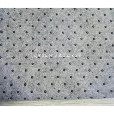 150g/m2 Grey 100% Polyester anti slip nonwoven fabric with PVC dots PVC dots Anti-slip non woven fabric