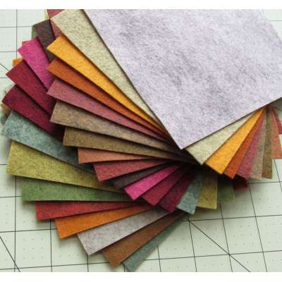 Excellent colorful needle punched nonwoven felt fabric for DIY tools